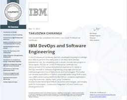 IBM DevOps and SE Professional Certificate